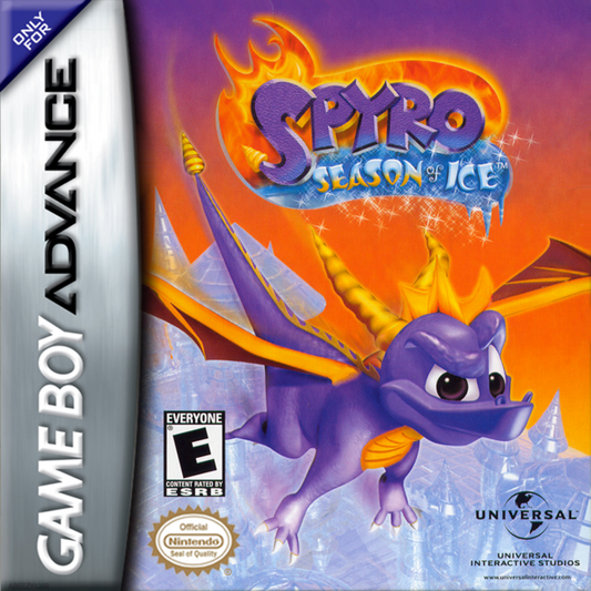 Spyro: Season of Ice – Game Boy Advance (GBA) Front Cover Box Art