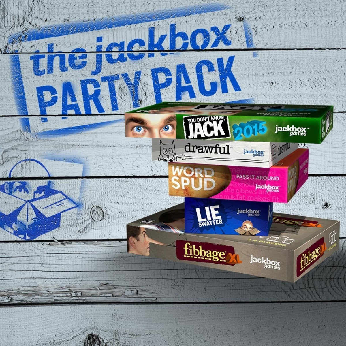 The Jackbox Party Pack Xbox One for retro video game enthusiasts featuring multiplayer party game gameplay trivia drawing word challenges smartphone controller integration local group entertainment humorous mini games and collectible gaming appeal gameplay