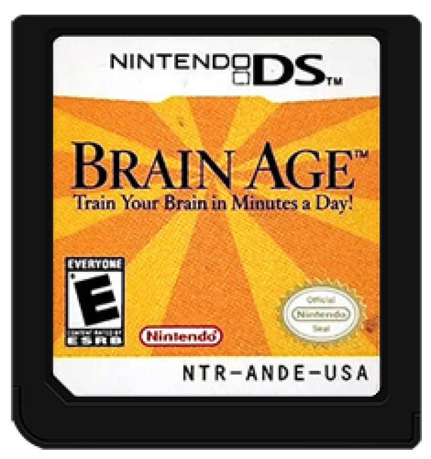 Brain Age cartridge for Nintendo DS (DS) educational puzzle training video game