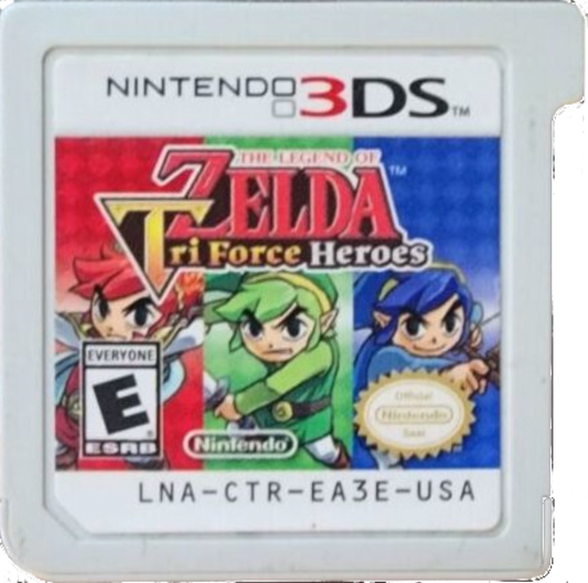 The Legend of Zelda: Tri Force Heroes cartridge for Nintendo 3DS (3DS) action-adventure video game