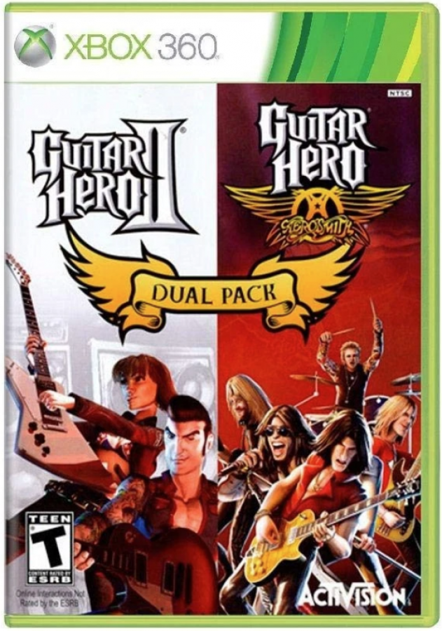 Guitar Hero II & Guitar Hero: Aerosmith Dual Pack cover art for Xbox 360 (X360) video game