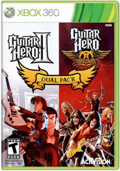 Guitar Hero II & Guitar Hero: Aerosmith Dual Pack cover art for Xbox 360 (X360) video game