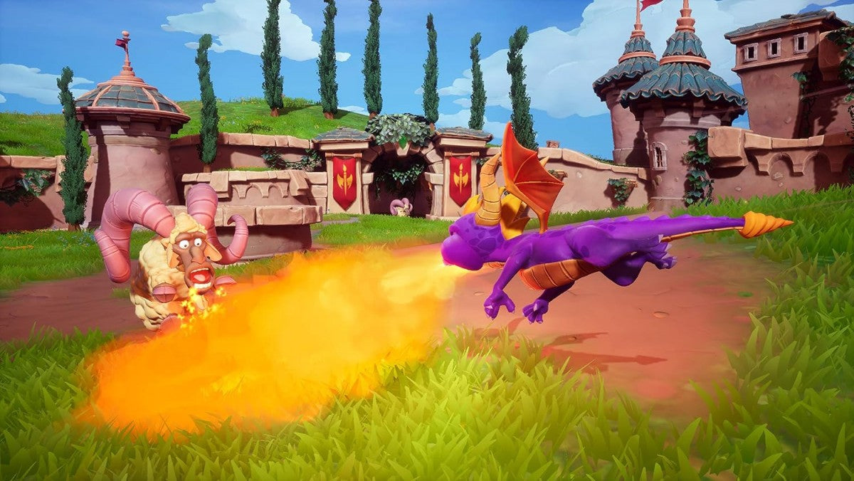 Spyro Reignited Trilogy Xbox One remastered collection featuring Spyro the Dragon, Spyro 2 Ripto's Rage, and Spyro Year of the Dragon with updated graphics, platforming adventure, and collectible gems, tested working, fast shipping gameplay