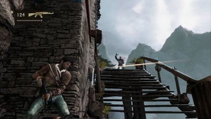Uncharted Dual Pack PlayStation 3 PS3 for retro video game enthusiasts featuring action adventure gameplay cinematic treasure hunting thrilling platforming exploration third person combat puzzle solving epic storytelling including two classic Uncharted adventures and collectible gaming appeal gameplay  