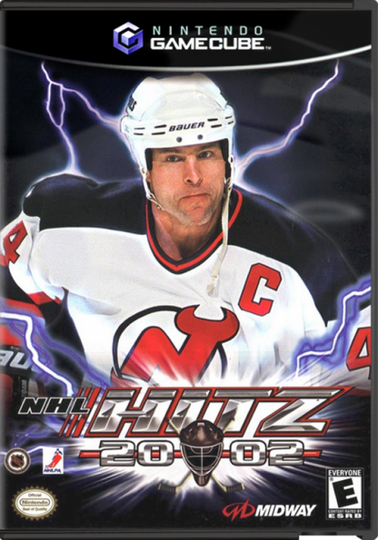 NHL Hitz 2002 cover art for Nintendo GameCube (GC) arcade hockey sports video game