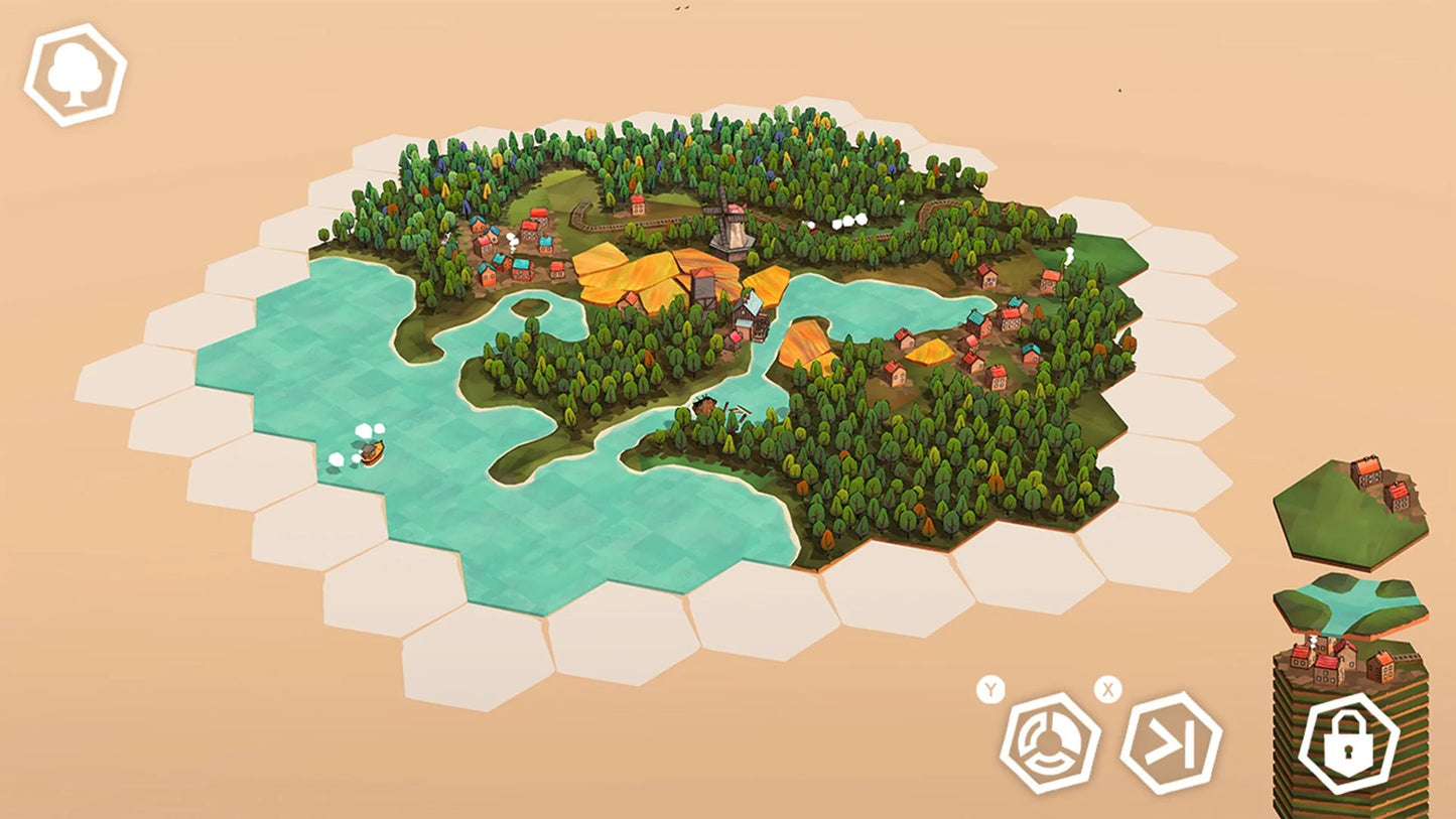 Dorfromantik [PAL Import] Super Rare Games #109 Nintendo Switch peaceful tile-based puzzle strategy game building villages and landscapes high score challenges game
