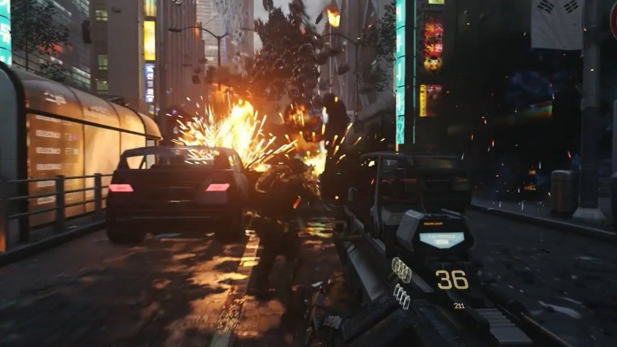 Call of Duty Advanced Warfare Day Zero Edition Xbox One game featuring futuristic first person shooter combat, advanced exosuit mechanics, and bonus Day Zero content gameplay