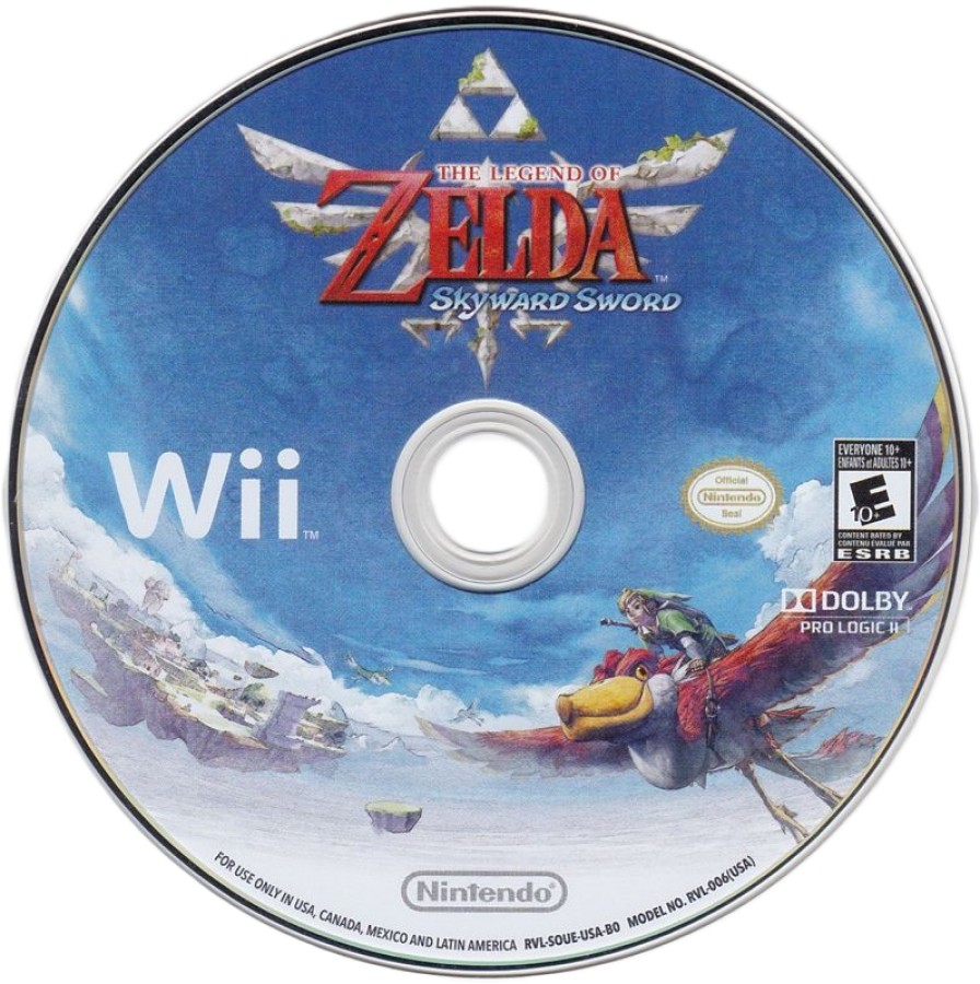 The Legend of Zelda: Skyward Sword disc art for Nintendo Wii (Wii) video game