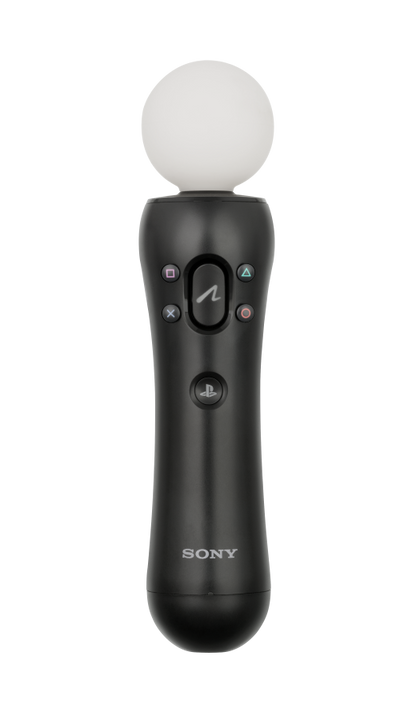 PlayStation Move Controller PlayStation 3 PS3 gaming accessory featuring motion control technology wand style controller design movement tracking buttons trigger control wireless gameplay support and classic PlayStation 3 gaming hardware retro video game collection collectible gaming accessory appeal