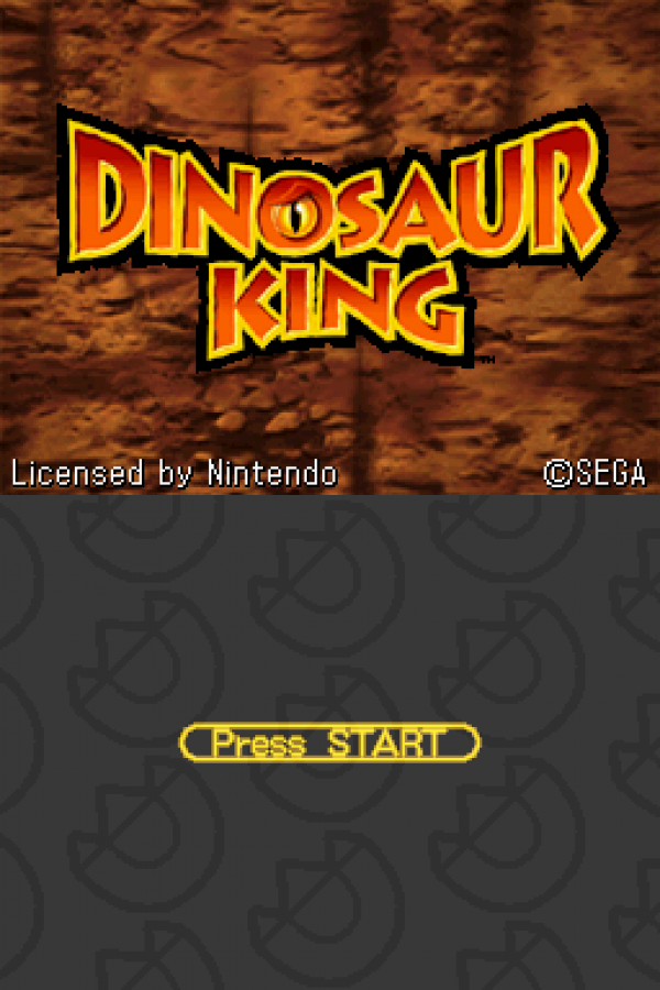 Dinosaur King start screen for Nintendo DS (DS) dinosaur RPG adventure video game
