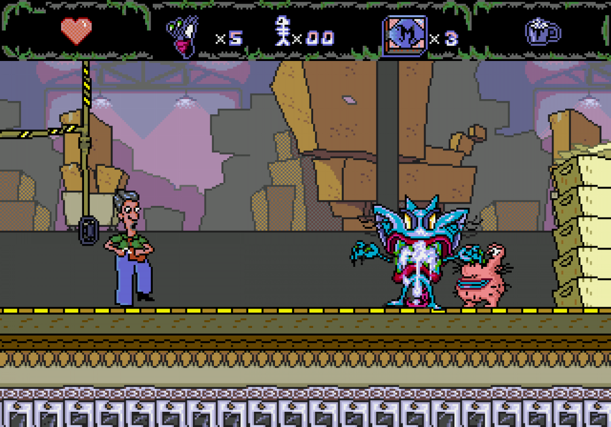 Aaahh Real Monsters Sega Genesis for retro video game enthusiasts featuring side scrolling action platforming gameplay Nickelodeon cartoon inspired characters monster themed adventures puzzle solving colorful levels cooperative style gameplay and collectible gaming appeal gameplay 