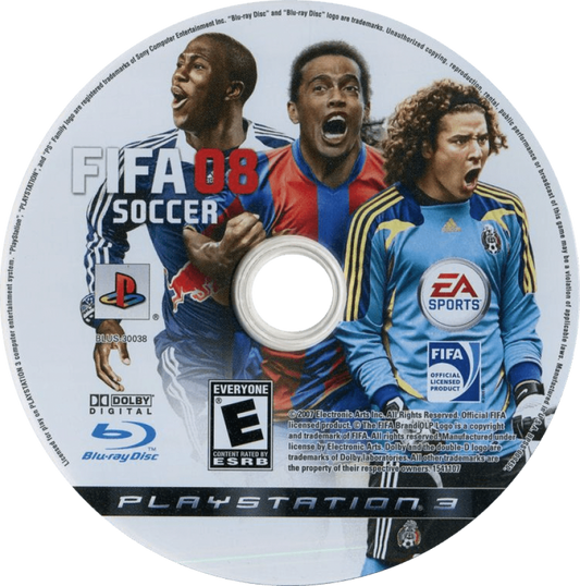 FIFA 08 disc art for PlayStation 3 (PS3) video game