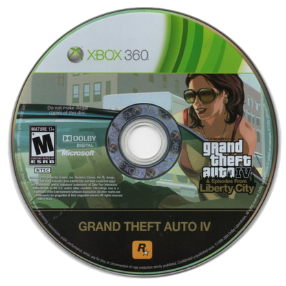 Grand Theft Auto IV: The Complete Edition disc art for XBox 360 (X360) video game