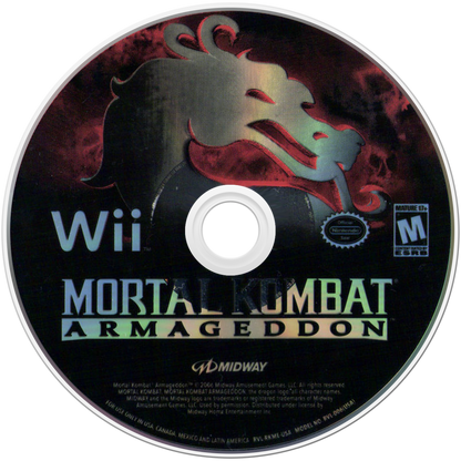 Mortal Kombat Armageddon Nintendo Wii for fighting video game fans featuring intense one on one combat iconic Mortal Kombat characters create a fighter mode brutal finishing moves motion controls arcade and multiplayer battles fantasy martial arts action collectible gaming appeal disc