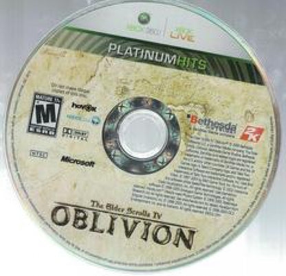 The Elder Scrolls IV: Oblivion [Platinum Hits] disc for Xbox 360 (X360) fantasy role-playing video game