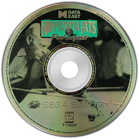 Minnesota Fats: Pool Legend disc art for Sega Saturn (SS) video game