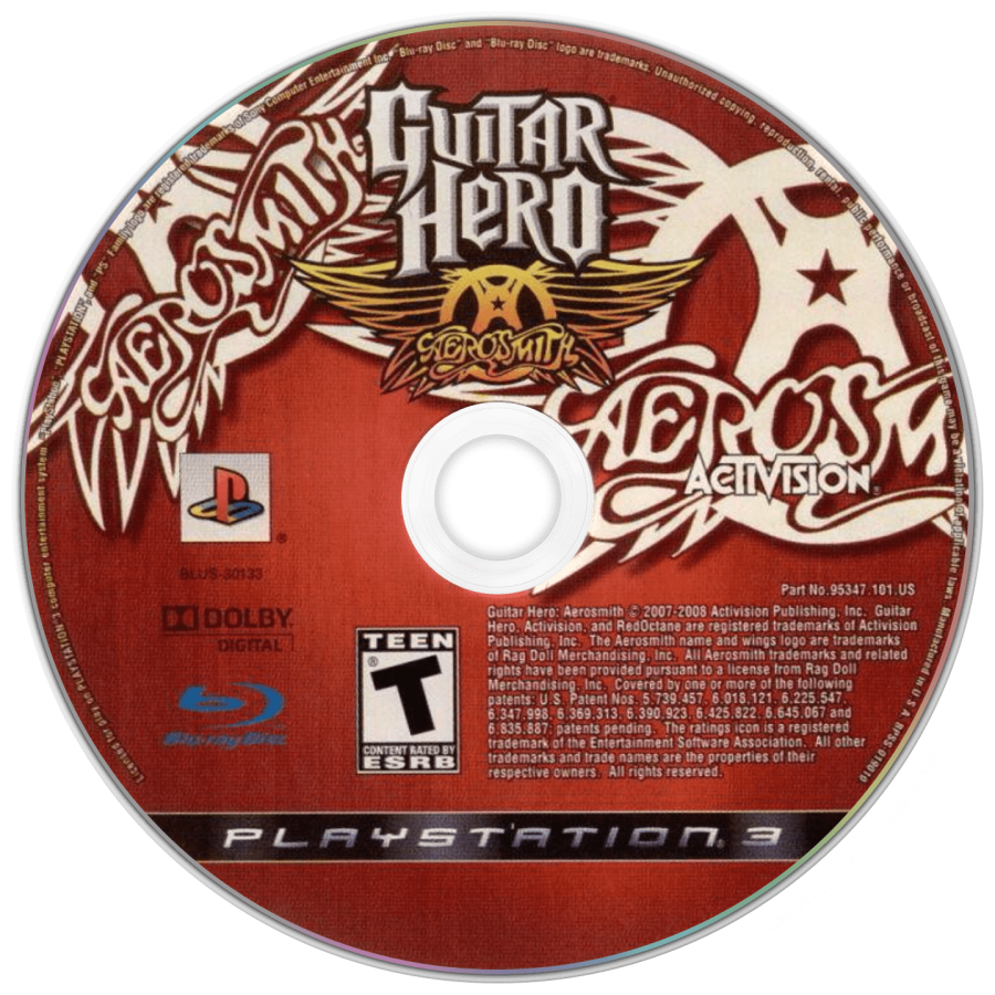 Guitar Hero Aerosmith disc for PlayStation 3 (PS3) video game