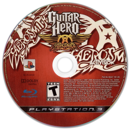 Guitar Hero Aerosmith disc for PlayStation 3 (PS3) video game