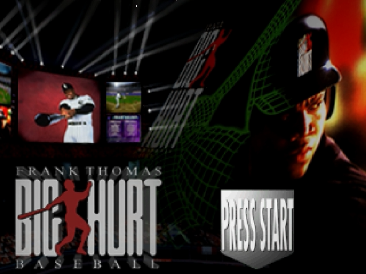 Frank Thomas Big Hurt Baseball title screen  for Sega Saturn (SS) video game