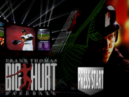 Frank Thomas Big Hurt Baseball title screen  for Sega Saturn (SS) video game