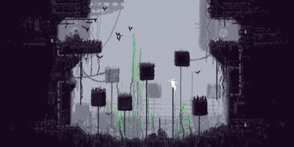 Rain World Nintendo Switch inspired design featuring atmospheric survival platform adventure aesthetic mysterious post apocalyptic ecosystem agile slugcat protagonist challenging exploration dynamic wildlife encounters pixel art environments immersive indie gameplay presentation gameplay  