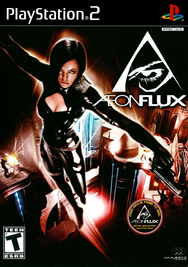 Aeon Flux PS2 PlayStation 2 action adventure stealth game retro video game cover art