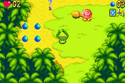 Frogger’s Adventures 2 The Lost Wand for Game Boy Advance, gameplay for an action-adventure platformer video game with puzzle-solving gameplay, fantasy environments, character-based challenges, and classic arcade-style action