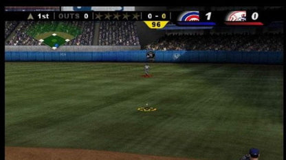 MLB Slugfest: Loaded gameplay for PlayStation 2 (PS2) featuring over‑the‑top arcade baseball action with fiery pitches, hard‑hitting collisions, and exaggerated player moves