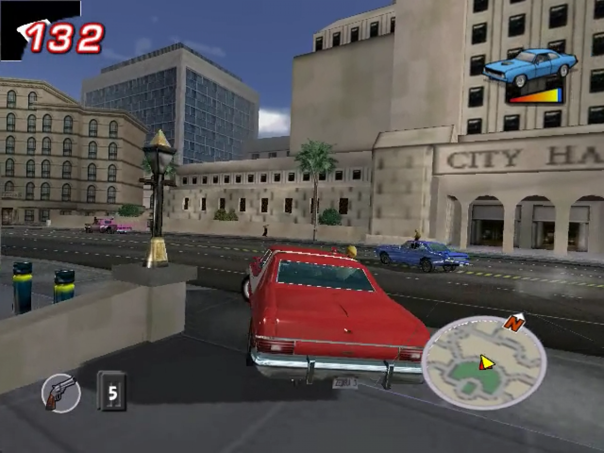 Starsky and Hutch for GameCube featuring action driving and crime fighting gameplay based on the classic TV series gameplay screenshot