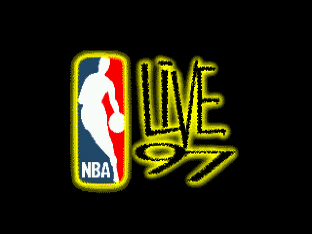 NBA Live 97 title screen for Sega Genesis (GEN) video game