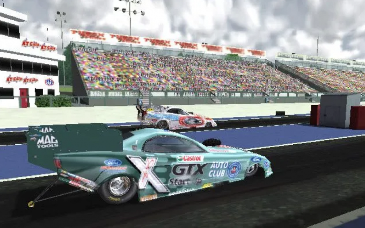 NHRA Championship Drag Racing – PlayStation 2 (PS2) video game gameplay, drag racing simulation game.