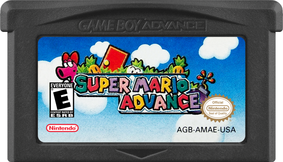 Super Mario Advance game cartridge for Game Boy Advance (GBA) video game 