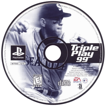 Triple Play 99 disc for PlayStation 1 (PS1) baseball sports video game