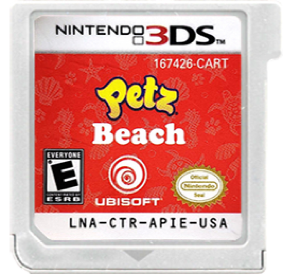 Petz: Beach cartridge art for Nintendo 3DS (3DS) video game