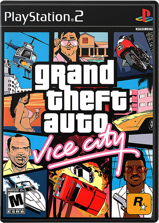 Grand Theft Auto: Vice City cover art for PlayStation 2 (PS2) video game