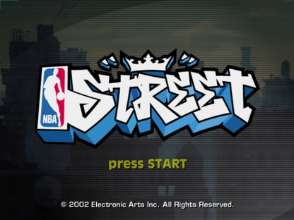 NBA Street title screen for Nintendo GameCube (GC) video game