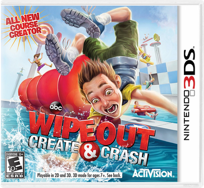 Wipeout: Create & Crash cover art for Nintendo 3DS (3DS) party sports video game