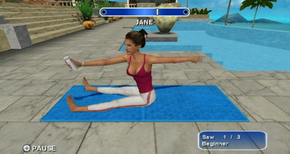 Daisy Fuentes Pilates gameplay art for Nintendo Wii (Wii) video game