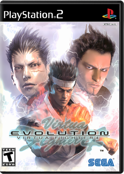 Virtua Fighter 4 Evolution – PlayStation 2: Refined 3D fighting with balanced mechanics, advanced training modes, and competitive arcade-style combat front cover