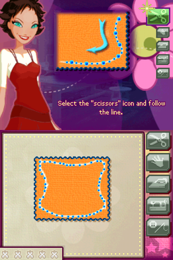 My Fashion Studio Nintendo DS NDS fashion design simulation video game featuring clothing design styling outfits fashion shows creative customization makeup accessories models and interactive Nintendo DS touchscreen gameplay collectible gaming appeal gameplay