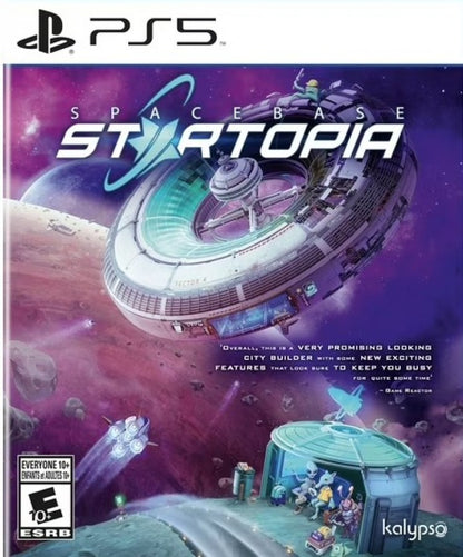 Spacebase Startopia cover art for PlayStation 5 (PS5) strategy simulation video game