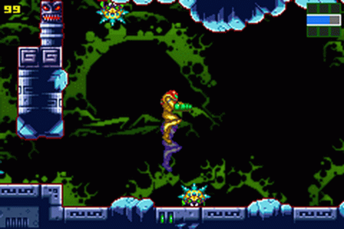 Metroid: Zero Mission – Game Boy Advance (GBA) Gameplay Art for this Gameboy Advanced Game 