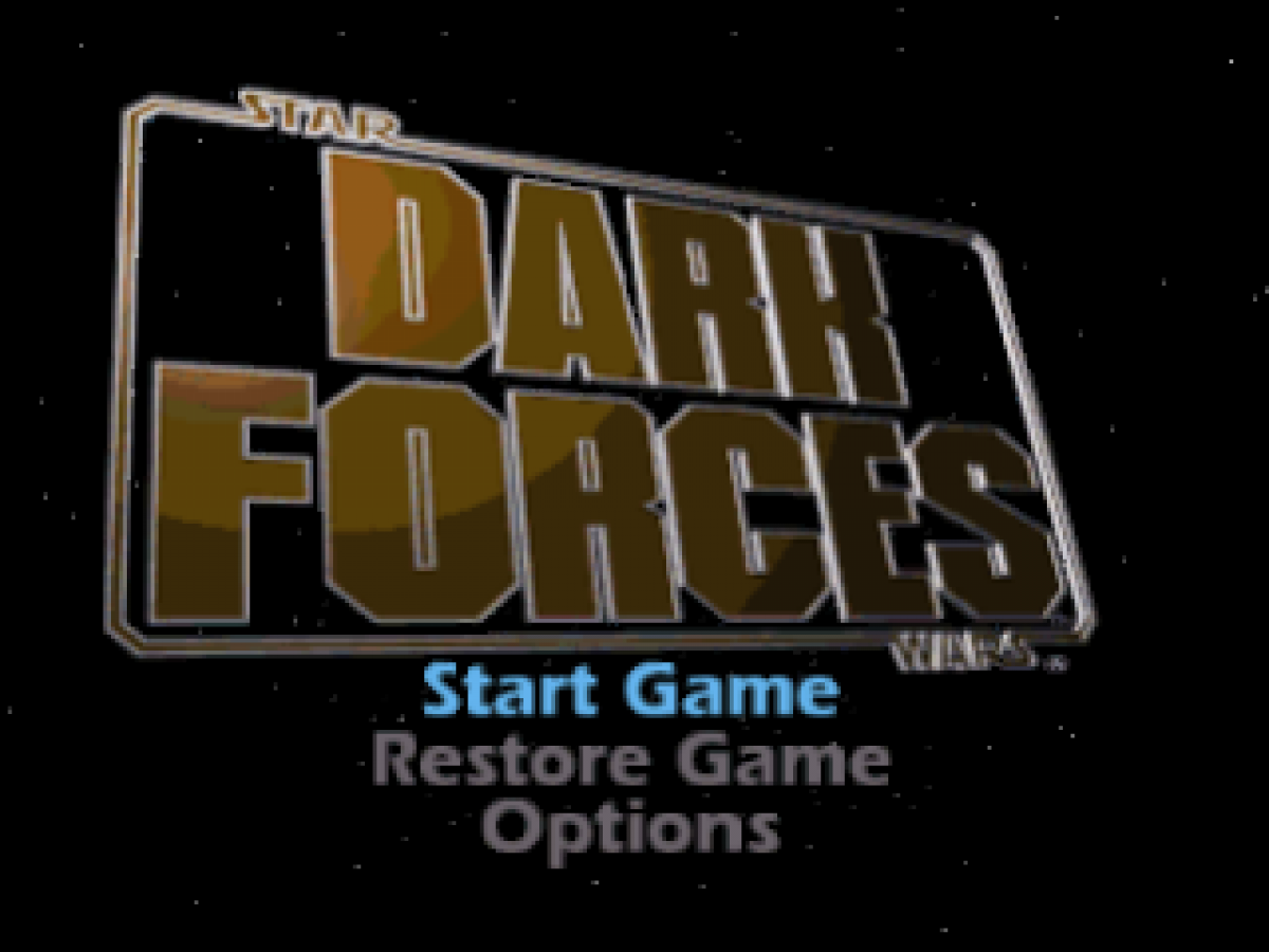 Star Wars: Dark Forces retro sci-fi first-person shooter game for PlayStation 1 (PS1) title screen