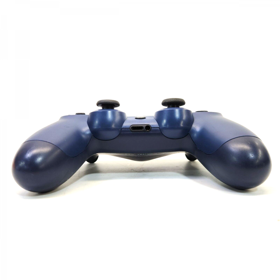Midnight Blue DualShock 4 wireless controller for PlayStation 4 gaming console. bottom view