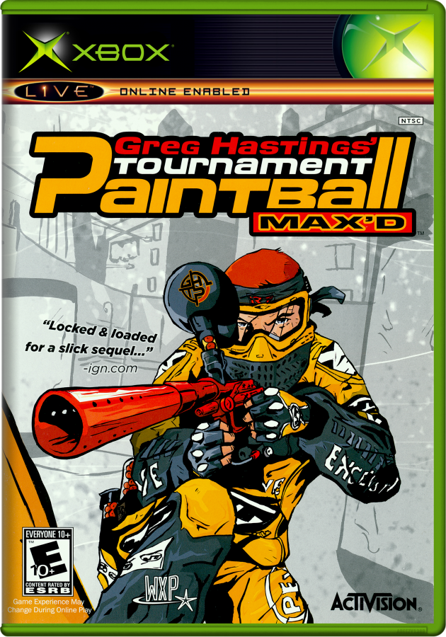 Greg Hastings Tournament Paintball Max’d for Xbox XBOX cover art sports paintball shooter