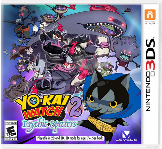 Yo-Kai Watch 2: Psychic Specters cover art for Nintendo 3DS (3DS) video game
