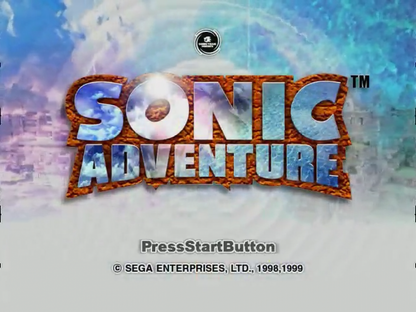 Sonic Adventure Sega Dreamcast retro video game platformer title screen