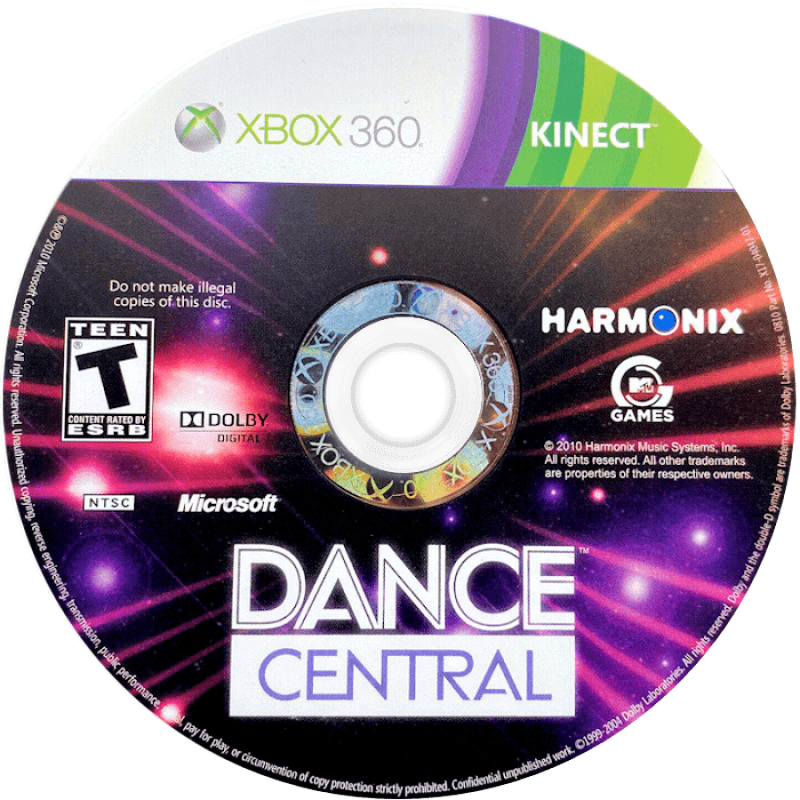 Dance Central 3 disc for Xbox 360 (X360) music rhythm dance video game