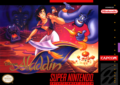 Disney's Aladdin cover art for Super Nintendo Entertainment System (SNES) video game