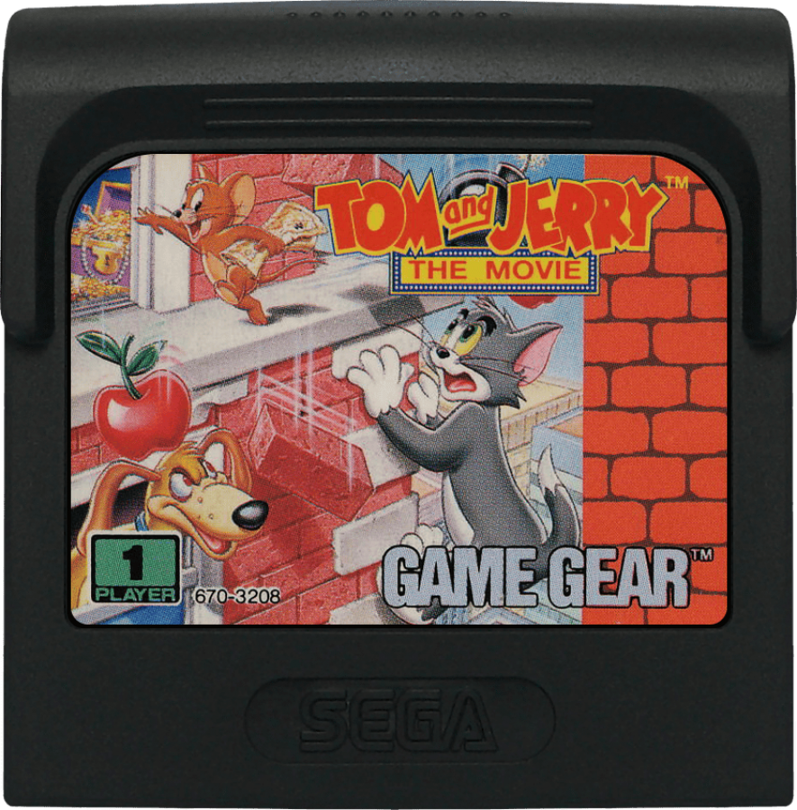 Tom and Terry the Movie cartridge cover art for SEGA Game Gear video game. 